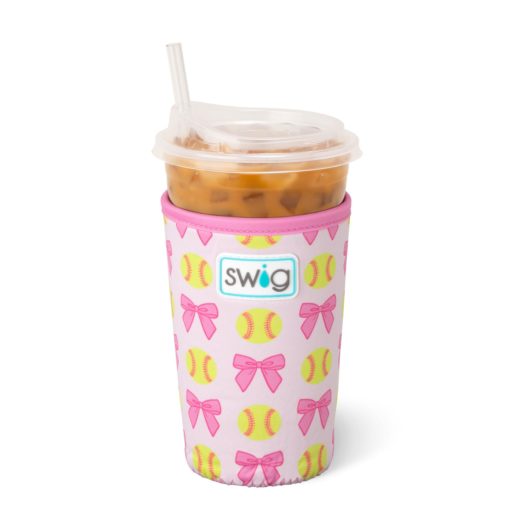 Swig Life, Medium Iced Cup Coolie, Scoop There It Is Pink